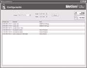 Pantalla de MotionFlow